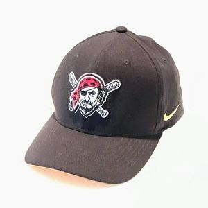 Nike Classic99 Dri-fit Pittsburgh Pirates Fitted Black Baseball Hat Size S-M